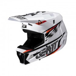 KASK Z GOGLAMI LEATT KIT MOTO 3.5 JUNIOR V25 (51-52CM) WHITE M