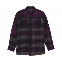 KOSZULA FOX LADY OVERSIZED FLANNEL SANGRIA S