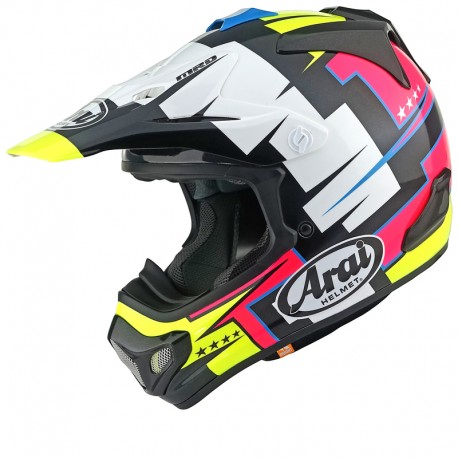 KASK ARAI MX-V EVO BATTLE YELLOW XS