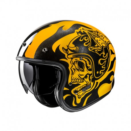 KASK HJC V31 FLAME YELLOW/BLACK XS