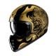 KASK HJC V60 FLAME BLACK/GOLD XS