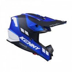 KENNY RACING HELMET TRACK GRAPHIC CANDY BLUE MATT