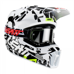 KASK Z GOGLAMI LEATT KIT MOTO 3.5 V23 ZEBRA (55-56CM) S