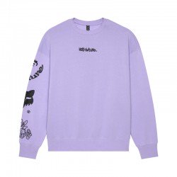 BLUZA FOX HELLO FUTURE OVERSIZED CREW LILAC M