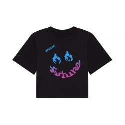 T-SHIRT FOX LADY HELLO BABY BLACK S