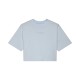 T-SHIRT FOX LADY WORDMARK OS CROP PALE BLUE XS