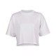 T-SHIRT FOX LADY WORDMARK OS CROP WHITE XS