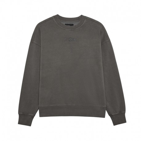 BLUZA FOX WORDMARK OVERSIZED FLEECE CREW PEWTER S