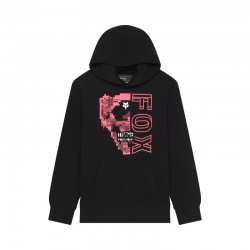 BLUZA Z KAPTUREM FOX JUNIOR IMAGE SKULL FLEECE PO BLACK YS