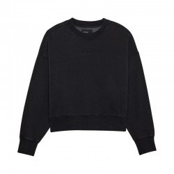 BLUZA FOX LADY WORDMARK OVERSIZED FLEECE CREW BLACK XS