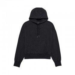 BLUZA Z KAPTUREM FOX LADY WORDMARK OVERSIZED FLEECE PO BLACK XS