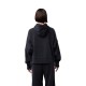 BLUZA Z KAPTUREM FOX LADY WORDMARK OVERSIZED FLEECE PO BLACK XS