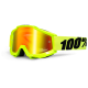 100% ACCURI FLUO YELLOW GOGGLES - MIRRORED LENS