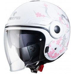 CABERG UPTOWN BLOOM HELMET WHITE/SILVER/PINK