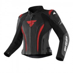 SHIMA LADY MIURA 2.0  BLACK RED LEATHER JACKET