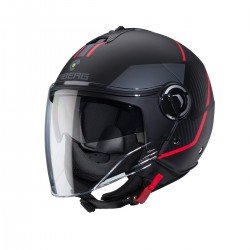 CABERG RIVIERA V4X HELMET BLACK/GREY/RED MAT