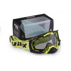 GOGLE IMX DUST GRAPHIC FLO YELLOW/BLACK MATT - SZYBA DARK SMOKE + CLEAR (2 SZYBY W ZESTAWIE)