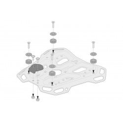 ZESTAW ADAPTERÓW DO ADVENTURE-RACK POD KUFER CENTRALNY TRAX SW-MOTECH BLACK