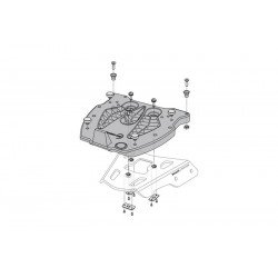 PŁYTA MONTAŻOWA DO ALU-RACK POD KUFER CENTRALNY GIVI MONOKEY, ADAPTER PLATE, SW-MOTECH