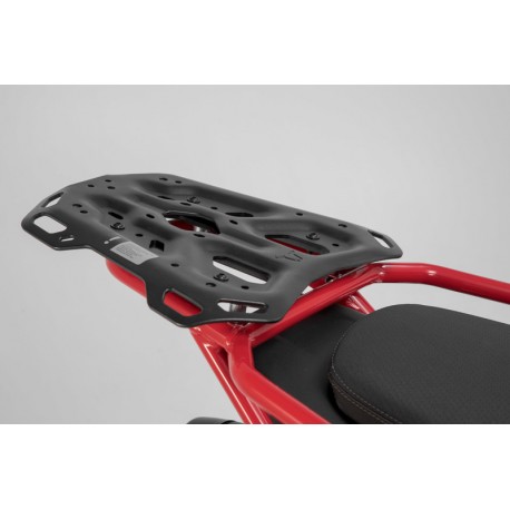 STELAŻ POD BAGAŻ CENTRALNY ADVENTURE-RACK SW-MOTECH MOTO GUZZI V85 TT (19-), BLACK