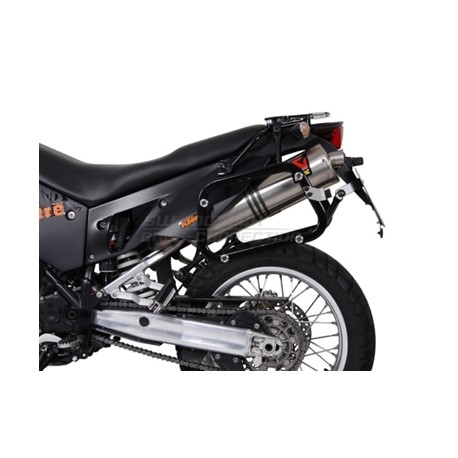 ZESTAW KUFRÓW BOCZNYCH TRAX ADV I STELAŻY SW-MOTECH KTM 950 ADV, BLACK 45/45L