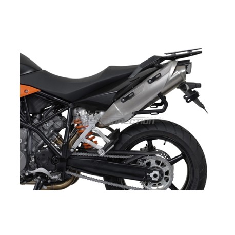 ZESTAW KUFRÓW BOCZNYCH TRAX ADV I STELAŻY SW-MOTECH KTM 990 SM/SM-T/SM-R/950 SM, BLACK 37/37L