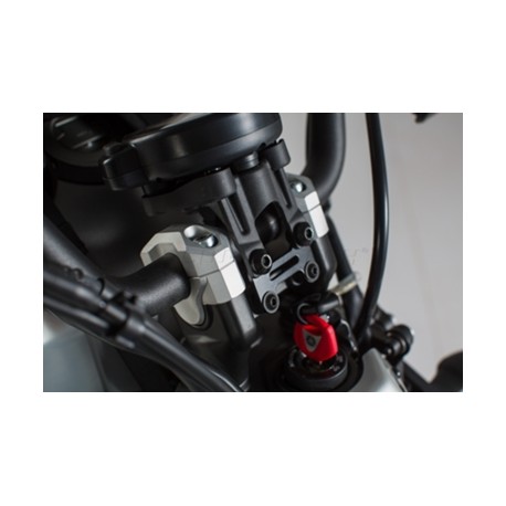 ZESTAW PODWYŻSZAJĄCY KIEROWNICĘ, PODWYŻSZENIE 20 MM, YAMAHA XSR 700 (16-), BLACK, SW-MOTECH