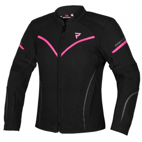 KURTKA TEKSTYLNA REBELHORN LUNA LADY BLACK/FLO PINK DXXS