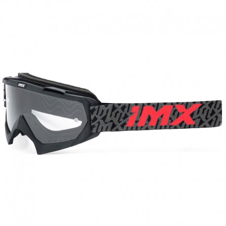 GOGLE IMX MUD BLACK MATT/GREY/RED - SZYBA CLEAR (1 SZYBA W ZESTAWIE)