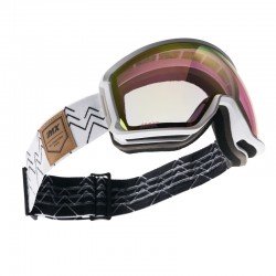 GOGLE SNOWBOARDOWE IMX PEAK WHITE MATT/GRAPHIC WHITE - SZYBA PODWÓJNA PINK IRRIDIUM + PINK