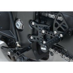 PODNÓŻKI REGULOWANE RG RACING HONDA CBR600RR 03-14, ZESTAW BLACK