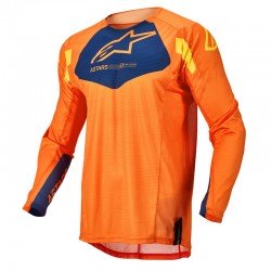 BLUZA ALPINESTARS TECHSTAR FACTORY ORANGE/DARK BLUE/WARM YELLOW M