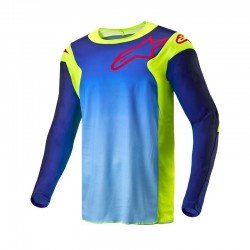 BLUZA MOTOCYKLOWA ALPINESTARS RACER HOEN YELLOW FLUO BLUE NIGHT NAVY S