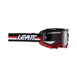 GOGLE LEATT VELOCITY 4.5 RED LIGHT GREY 58% CZARNY/CZERWONY/BIAŁY SZYBKA DYMIONE LUSTRO SZARA