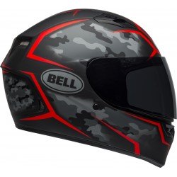 KASK BELL QUALIFIER STEALTH CAMO MATTE BLACK/RED S