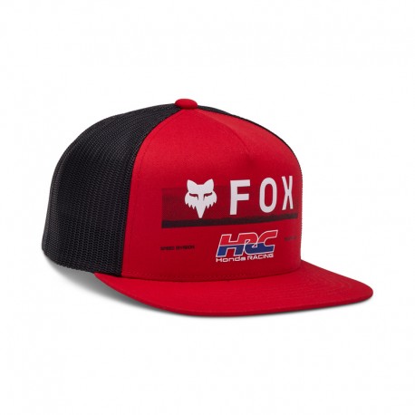 CZAPKA Z DASZKIEM FOX X HONDA SNAPBACK HAT FLAME RED OS