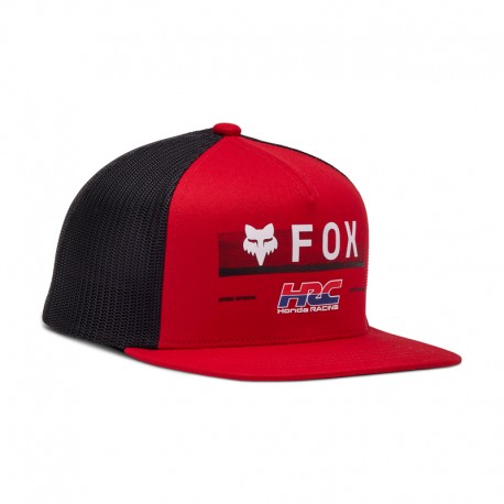 CZAPKA Z DASZKIEM FOX JUNIOR X HONDA FLAME RED YOS