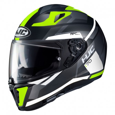 KASK HJC I70 ELIM BLACK/FLO GREEN XS