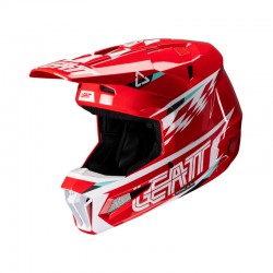 KASK Z GOGLAMI LEATT KIT MOTO 3.5 V25 RED (53-54CM) XS